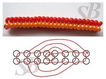 схема плетения шнура ндебеле