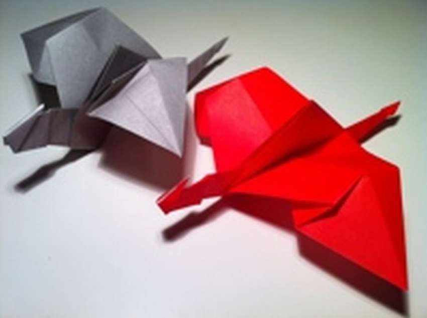 как сделать дракона из бумаги оригами