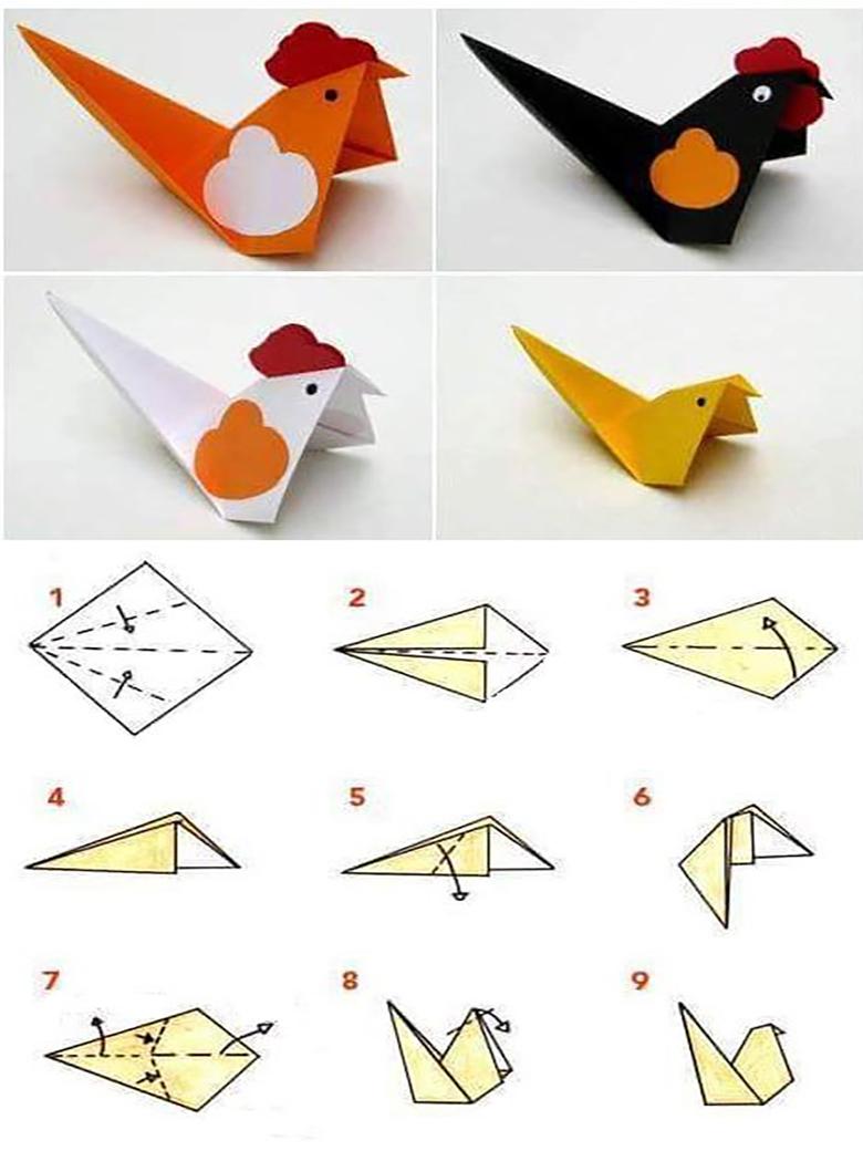 Птички из бумаги пошагово. Оригами птичка. Оригами птичка из бумаги для детей. Оригами птица средняя группа. Конструирование оригами птичка.