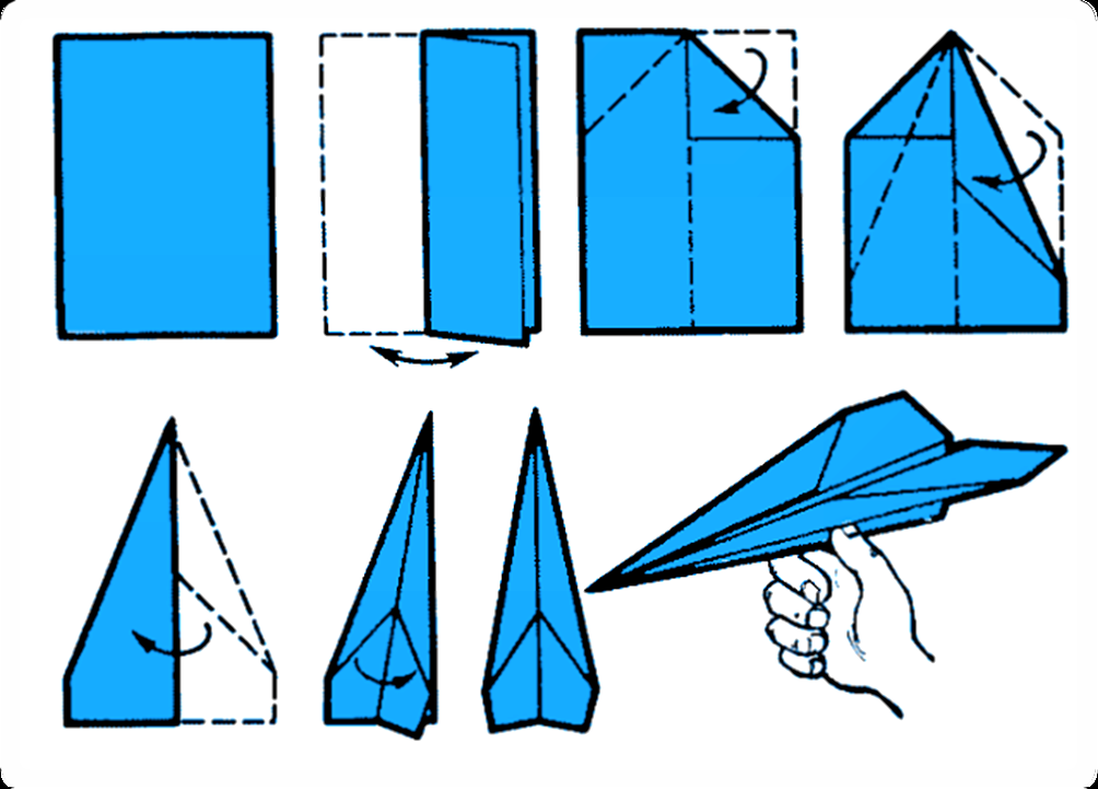 Классическая модель бумажного самолетика