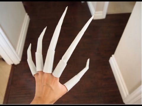 Как сделать когти из бумаги своими руками