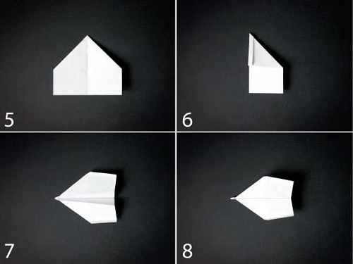 Как сделать из бумаги самолётик Хантер - Шаг 2