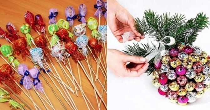 Как сделать конфету на Новый год своими руками: креативные идеи поделок с фото 3