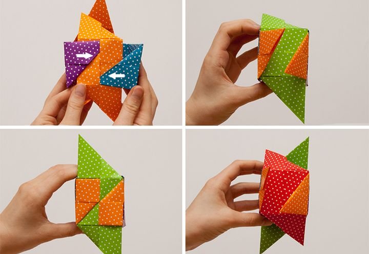 Мастер-класс по сборке куба-оригами из модулей сонобе
