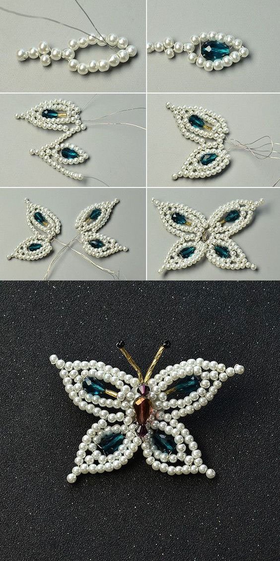 плетение бисером бабочки для начинающих схемы с описанием и фото 4