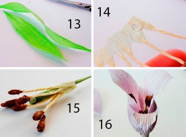 (+137 фото) Цветы из гофрированной бумаги своими руками для начинающих 137 фото пошагово