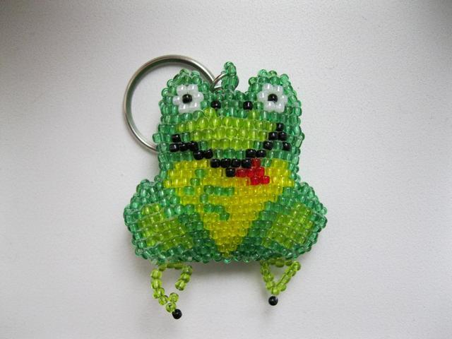 Брелок зеленая жаба